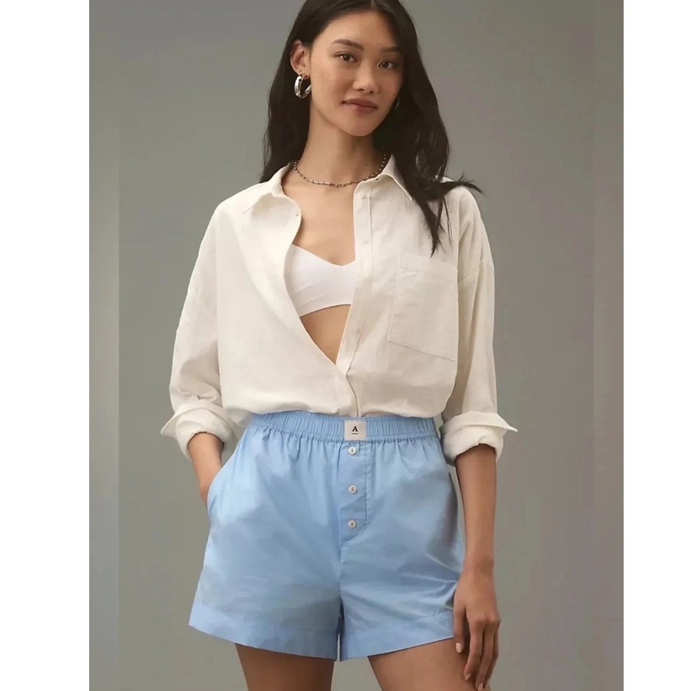 Anthropologie Blue Wren Boxer Shorts Size S